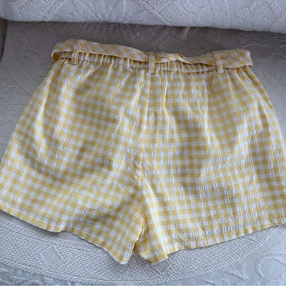 Sundays yellow and white plaid shorts - Picture 2 of 5